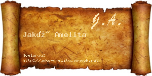 Jakó Amelita névjegykártya